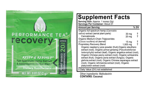Recovery Organic Instant CBD Tea