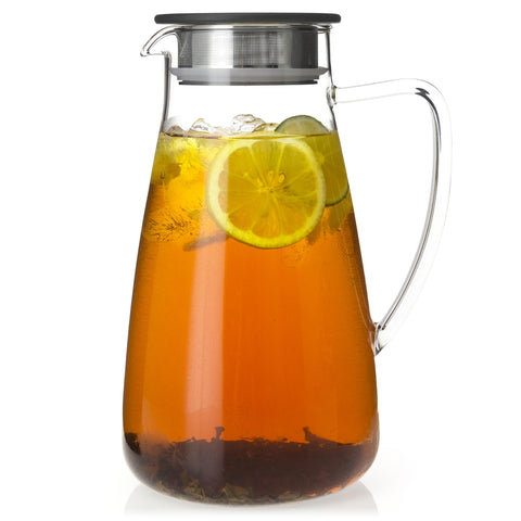 FLASK Tea Filter Jug - Glass - 64oz Iced Tea Jug (Our color pick)